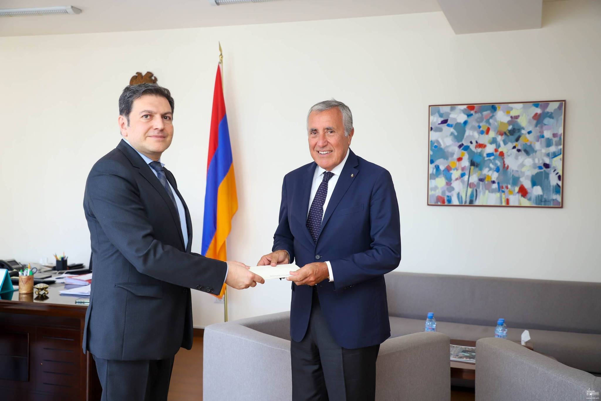 The Ambassador of the Sovereign Order of Malta handed over a copy of his credentials to the Deputy Minister of Foreign Affairs of the Republic of Armenia