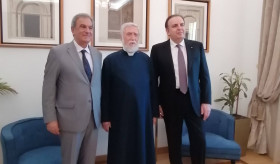 Il Catholicos Aram I in visita all’Ambasciata della Repubblica d’Armenia presso la Santa Sede